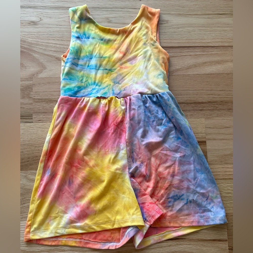 Handmade- Colorful Tie-Dye Sleeveless Romper